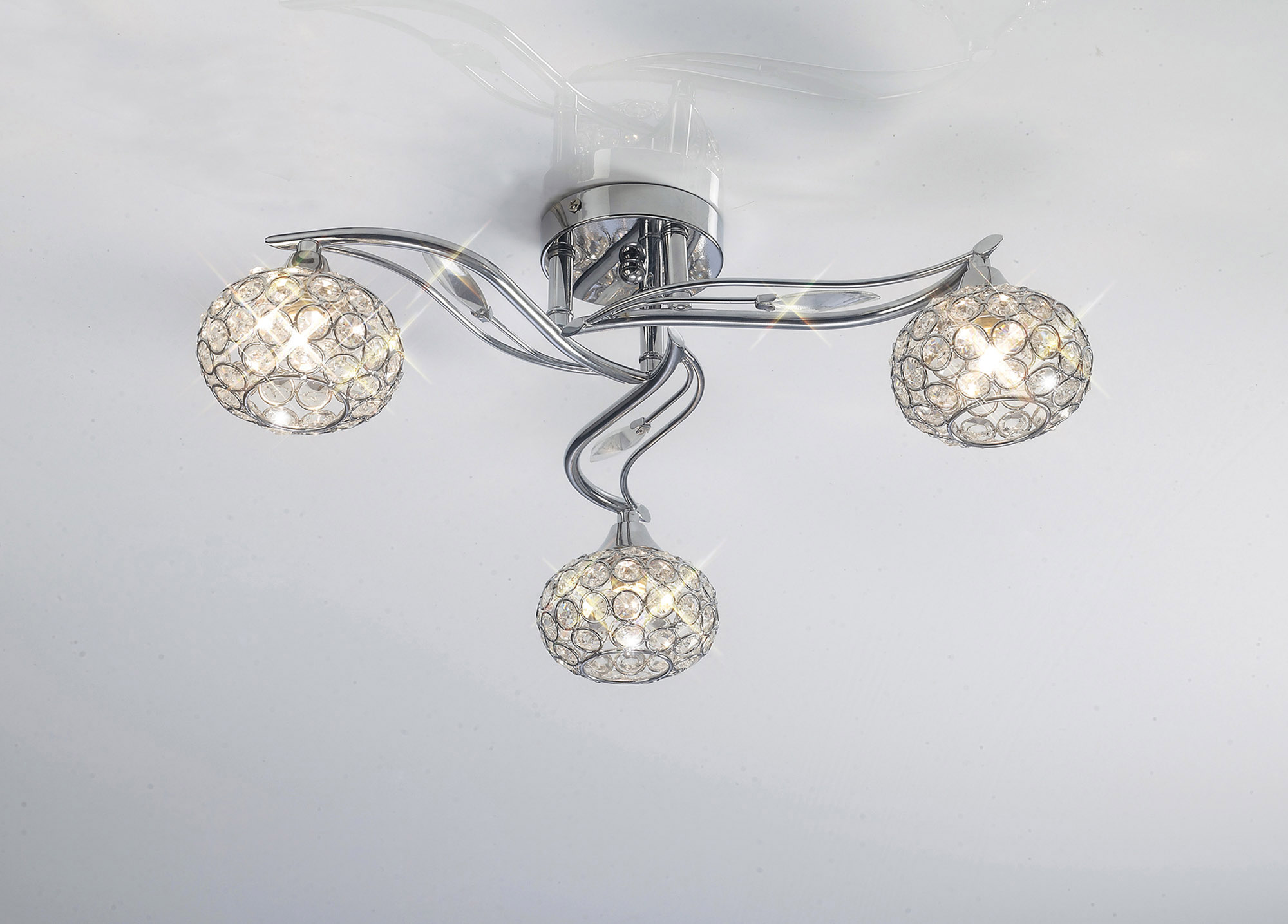 Leimo Polished Chrome Crystal Ceiling Lights Diyas Flush Crystal Fittings Leimo Polished Chrome Crystal Ceiling Lights Diyas Flush Crystal Fittings